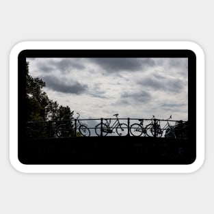 Bikes in Silhouette Sticker